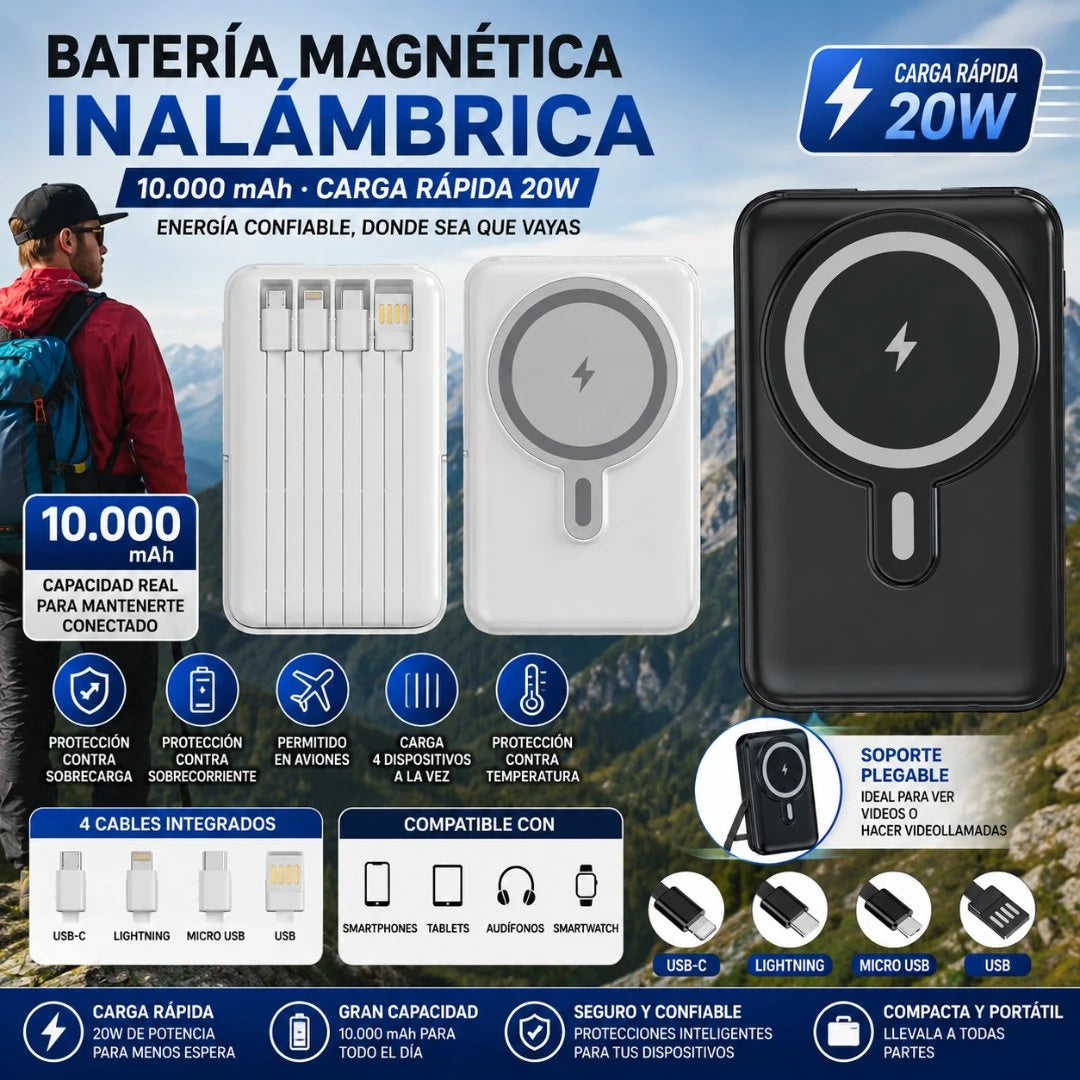 Power Bank Batería Portátil — 10,000 mAh