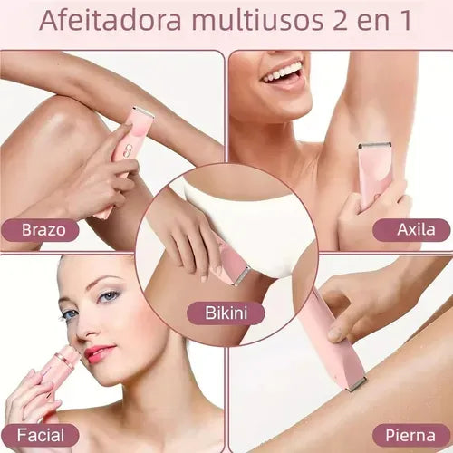 DEPILADORA ZENTORA™ 2 EN 1 IMPERMEABLE: ¡SU PIEL SUAVECITA SIN DOLOR, MAE! 🌸✨